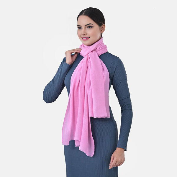 LA MAREY - Großformatiger Schal, 100% Kaschmirwolle, 70 x 195 cm, Lavendel image number 2