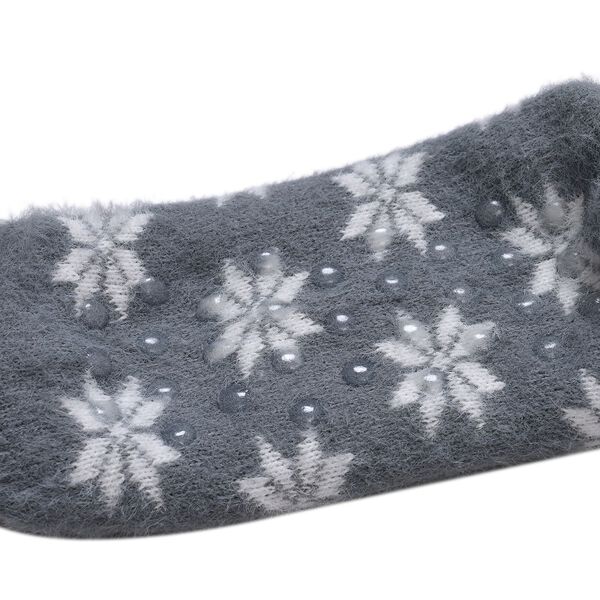 2er Set kuschelige Sherpa Socken, Schneeflocken image number 2