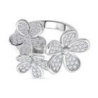 Lustro Stella Weißer Zirkonia Ring 925 Silber rhodiniert (Größe 17.00)
