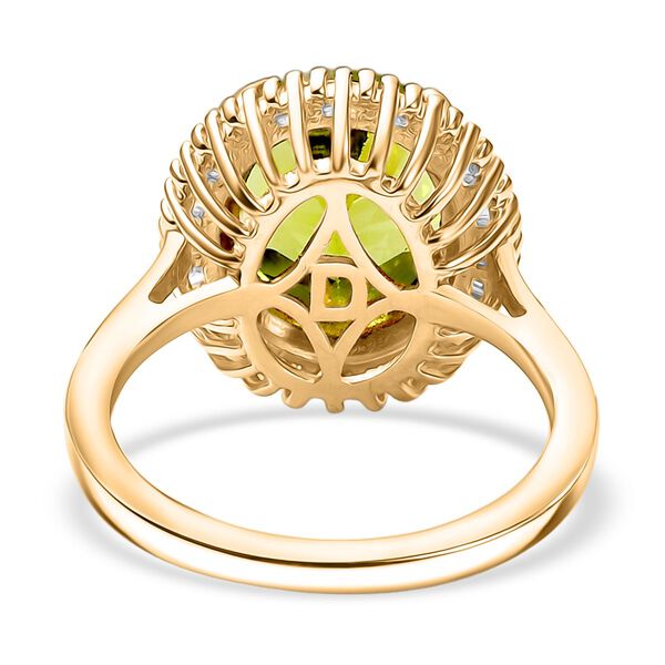 D'Joy AAA Peridot und Diamant Ring - 5,43 ct. image number 6