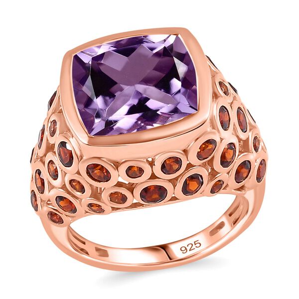 AA Rose De France Amethyst und roter Granat-Anhänger - 10,01 ct. image number 4