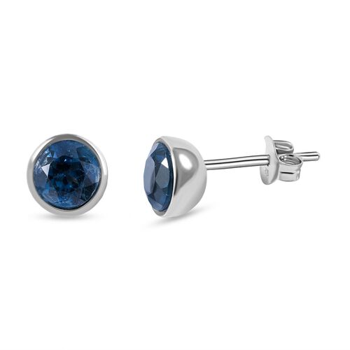 London Blautopas Ohrstecker, 925 Silber rhodiniert ca. 2.10 ct image number 0