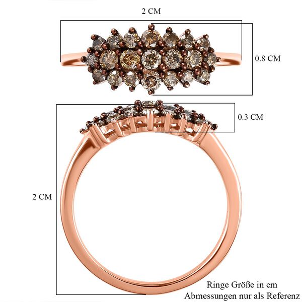 Nat&uuml;rlicher Champagner-Diamant-Bandring - 0,50 ct. image number 7