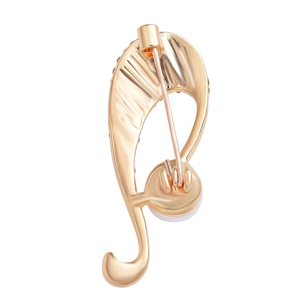 3er Set, Wei&szlig;e S&uuml;&szlig;wasserzuchtperlen Broschen, Blume image number 4