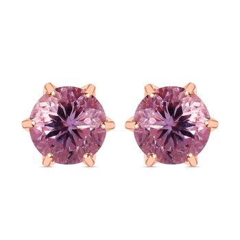 Rose De France Amethyst und Zirkon Ohrringe - 8,70 ct.