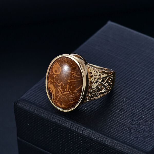 Skript Stein Ring Messing (Größe 16.00) ca. 10,46 ct image number 2