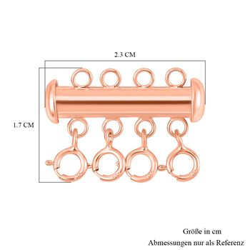 Halskette Verschluss in ros&eacute;vergoldetem 925 Silber