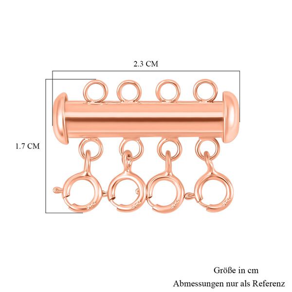 Halskette Verschluss in ros&eacute;vergoldetem 925 Silber image number 4