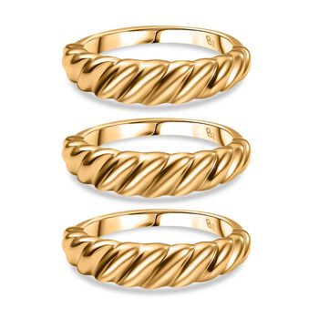 3er-Set strukturierte Stacking-Ringe