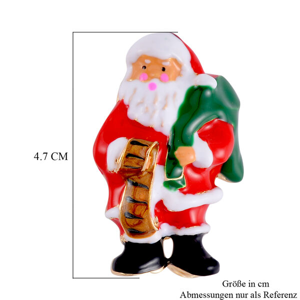 Emaillierte Brosche, Weihnachtsmann image number 5
