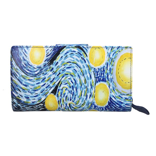 SUKRITI -RFID Echtleder Portemonnaie, dunkelblau image number 4