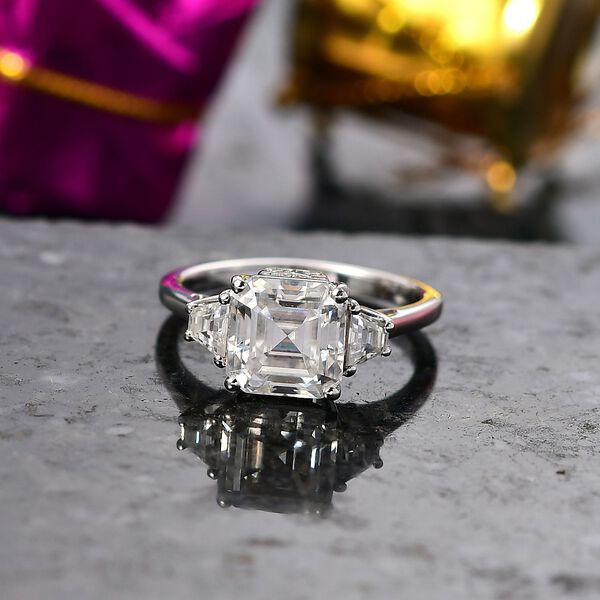 D'Joy Moissanit Ring 925 Silber rhodiniert (Größe 19.00) ca. 2.94 ct image number 1