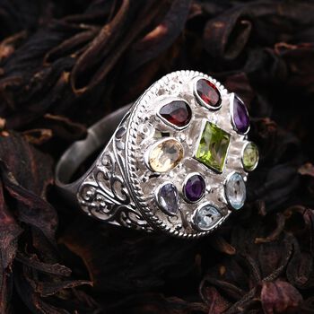 Royal Bali Kollektion- Multi-Edelstein-Ring- 4,77 ct.