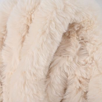 Damen Schal aus Kunstfell, Wei&szlig;