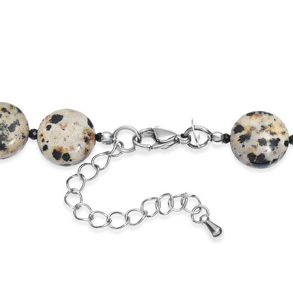 EverTrue Dalmation Jaspis und schwarze Spinell 45+5cm Halskette - 198 ct. image number 5