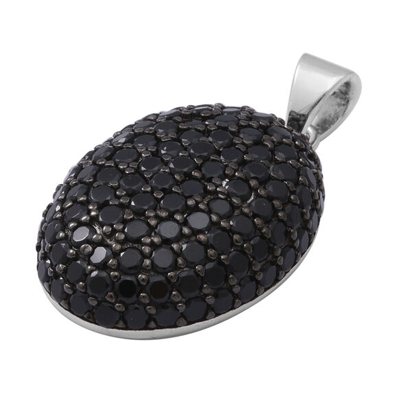 Schwarzer Spinell Anh&auml;nger 925 Silber rhodiniert ca. 2,83 ct image number 2
