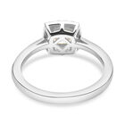 Moissanit-Ring, 925 Silber Platin  ca. 1,20 ct image number 4