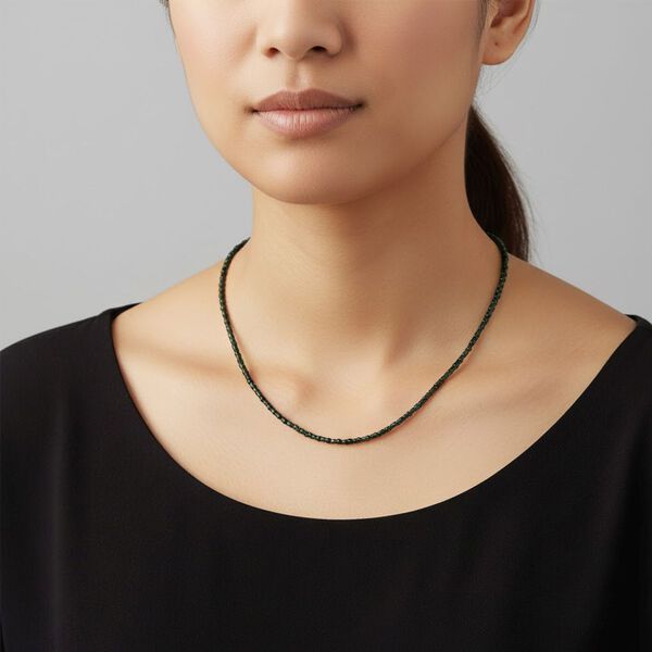 D'Joy natürliche, dunkle Olmek Jadeit 50cm Halskette - 58 ct. image number 3