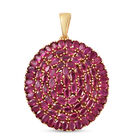 Afrikanischer Rubin (Fissure gefüllt)-Anhänger, 925 Silber vergoldet ca. 28,05 ct