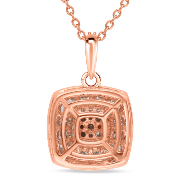 Nat&uuml;rlicher Champagner Diamant-Anh&auml;nger mit 50cm Kette - 0,50 ct. image number 4