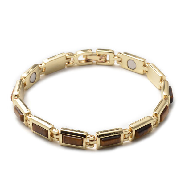 Gelbes Tigerauge Armband 20 cm goldfarben ca. 15,80 ct
