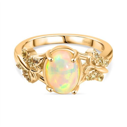 D'Joy AA Natürlicher, äthiopischer Welo Opal und gelber Saphir Ring - 1,44 ct. image number 0