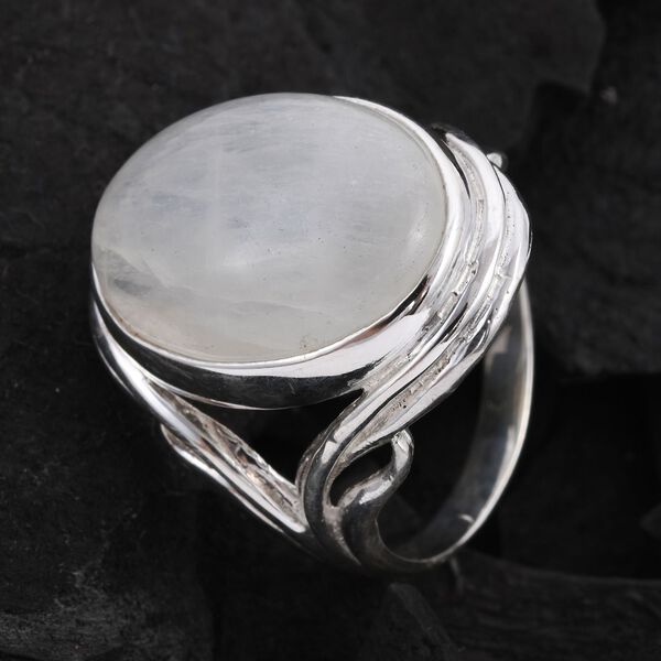 Royal Bali Kollektion - Regenbogen Mondstein Ring - 20 ct. image number 1