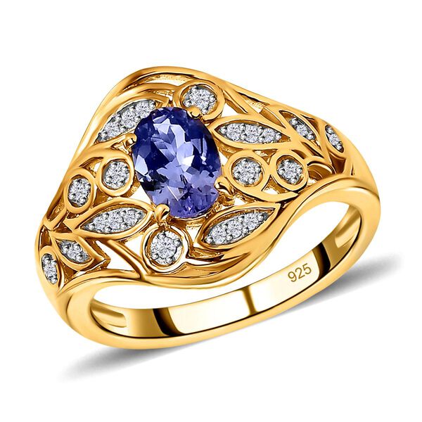 Tansanit und Zirkon Ring - 0,93 ct. image number 4