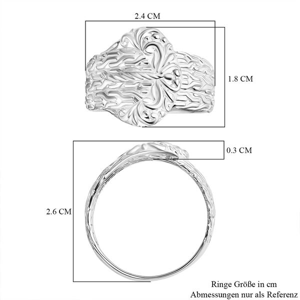 Royal Bali - D Joy 925 Silber Ring (Größe 21.00) ca. 6,38g image number 5