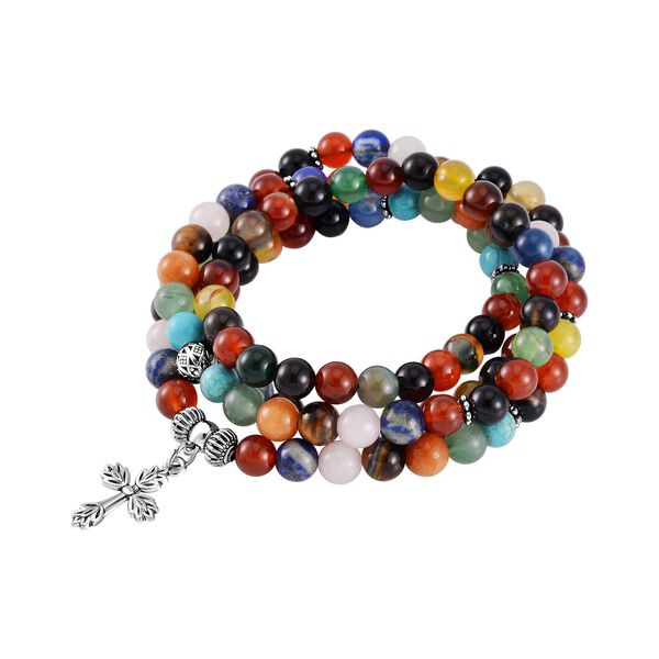 Mehrfarbig Edelsteine Schmuckset Reiner Edelstahl Schwarz oxidiert und Legierung Schwarz oxidiert ca. 540.00 ct image number 4