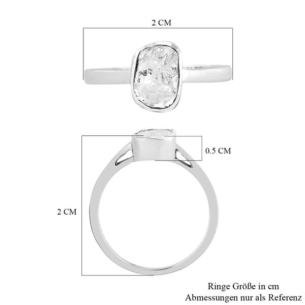 Handgearbeiteter Polki Diamant Solitär Ring 925 Silber Platin-Überzug image number 6