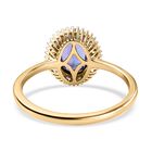 AAAA Tansanit und Diamant-Ring, 916 Gold  ca. 1,48 ct image number 5