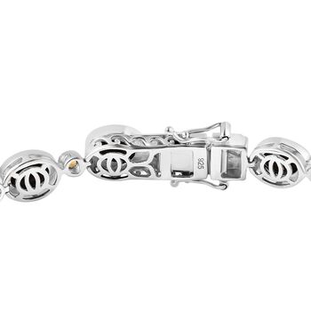 Boulder Opal Triplette, Mehrfarbig-Turmalin Armband ca. 20 cm 925 Silber rhodiniert ca. 15,12 ct.