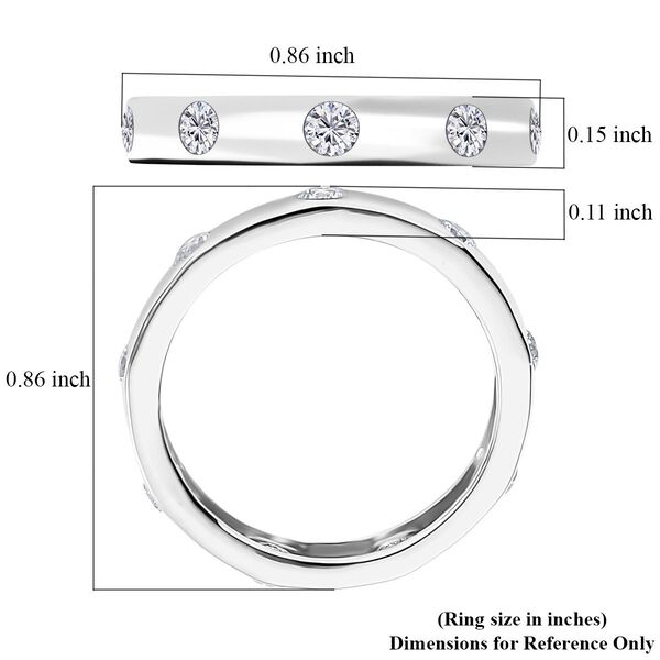 J Francis gefertigt mit SWAROVSKI- Swarovski Zirkonia Bandring, 925 Silber rhodiniert image number 6