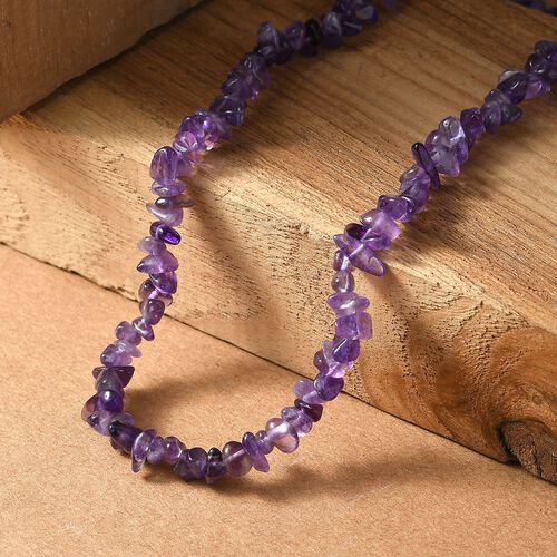 AA Afrikanischer Amethyst Kette 70 cm, ca. 150,00 ct. image number 1