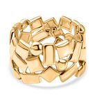 GP Art Roya Deco - Kollektion - Kanchanaburi Blauer Saphir Ring 925 Silber 750 Gelbgold Vermeil (Größe 18.00)