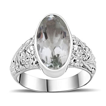 Royal Bali - Prasiolite Ring, 925 Silber, (Gr&ouml;&szlig;e 17.00), ca. 6.89 ct