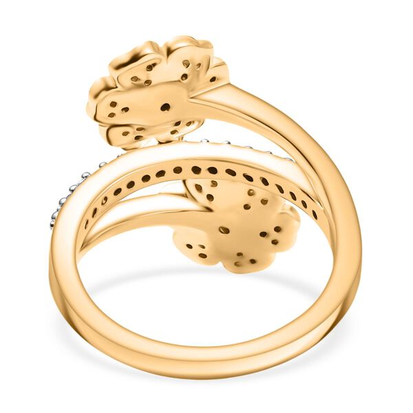 LUXURIANT SI-GH Labor Diamant Ring, 925 Silber 750 Gelbgold Vermeil - 0,54 ct. image number 5