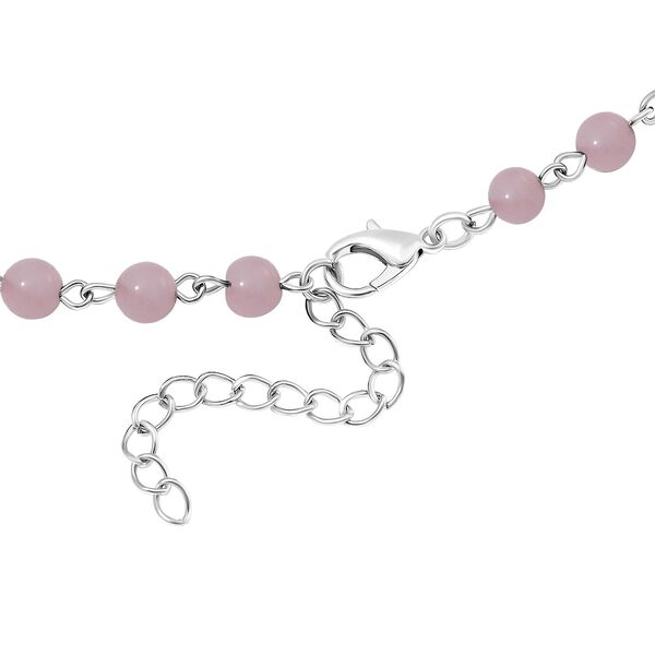 Rosenquarz Halskette ca. 45 cm+5 cm Extender, ca. 86.15 ct image number 3