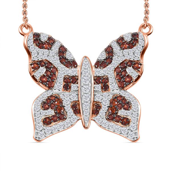 GP Trionfo Kollektion -Weiße und braune Zirkon und Kanchanaburi blaue Saphir-Halskette, 45 cm - 3,30 ct. image number 0