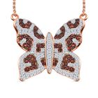 GP Trionfo Kollektion - Champagner Zirkon Halskette ca. 45 cm 925 Silber 750 Roségold Vermeil ca. 3.30 ct