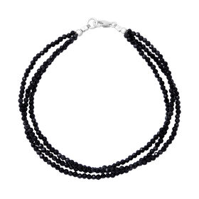 Schwarzes Spinell-Armband, 19 cm - 35 ct.