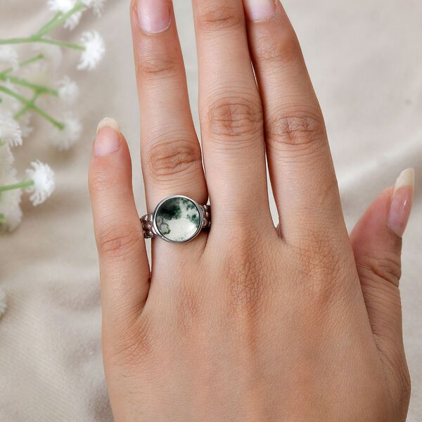 Moosachat Ring - 7,24 ct. image number 3