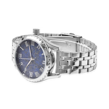 GENOA - Uhr mit echtem Edelsteinzifferblatt, Lapislazuli