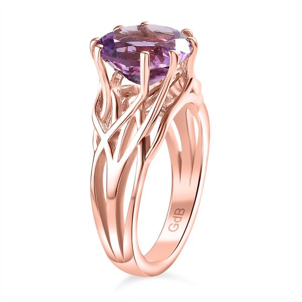 AA Rosa Amethyst Ring, Nickelfreies Messing, (Gr&ouml;&szlig;e 17.00) ca. 3.90 ct image number 5