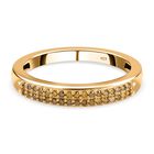 Gelber Diamant Ring, 925 Silber Gelbgold Vermeil (Gr&ouml;&szlig;e 16.00) ca. 0,20 ct
