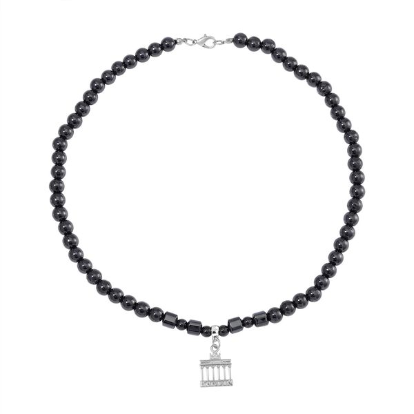 3er Set - H&auml;matit Drachen, Brandenburger Tor, und Eule Anh&auml;nger mit Kette, ca. 1320.00 ct image number 6