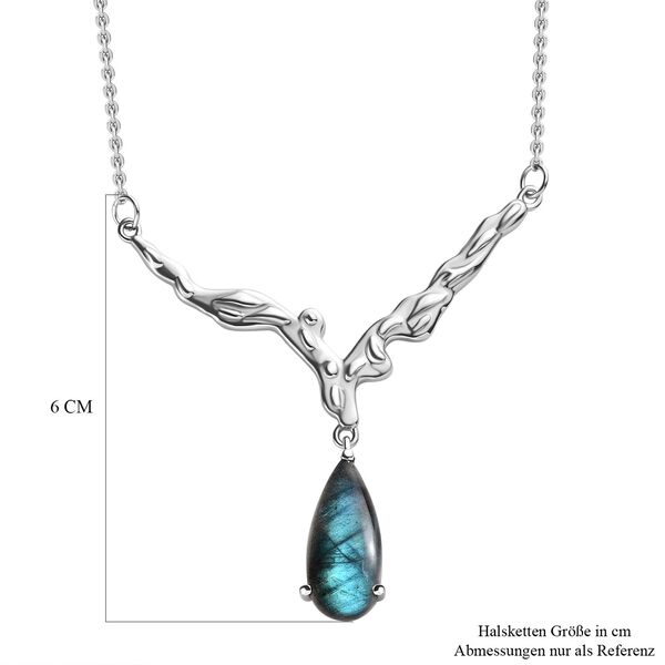 Labradorit Halskette, 45 cm - 6,16 ct. image number 7