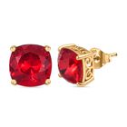 J Francis gefertigt mit SWAROVSKI Siam Kristall Ohrringe 925 Silber vergoldet