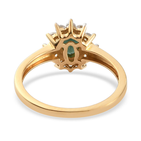 Grandidierit und Zirkon Ring 925 Silber vergoldet  ca. 0,77 ct image number 6